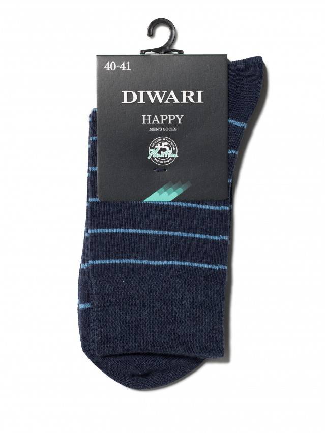 Шкарпетки чоловічі HAPPY, р. 25, 046 темно-синій-блакитний - 2