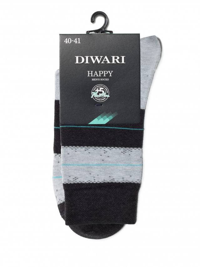 Шкарпетки чоловічі HAPPY, р. 25, 047 чорний-сірий - 2