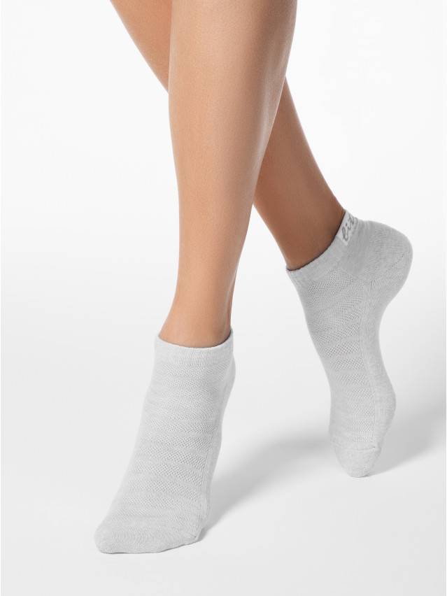 Шкарпетки жіночі бавовняні ACTIVE (короткі, махр. стопа) 16С-92СП, р. 23, 091 світло-сірий - 1