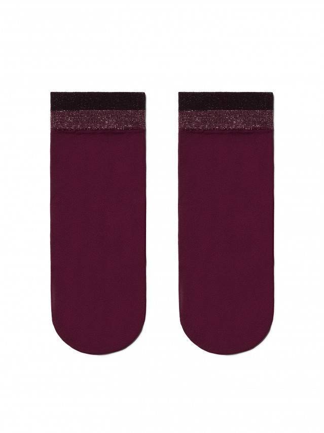 Щільні еластичні жіночі шкарпетки 50 ден з бортом, виконаним з використання металізованої нитки люрекс двох кольорів, ефект 3Д, без - 2