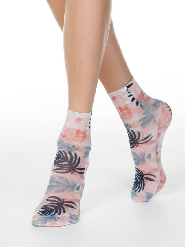 Жіночі еластичні фантазійні шкарпетки з різними малюнками, виконаними у вигляді друку (принт) - 1