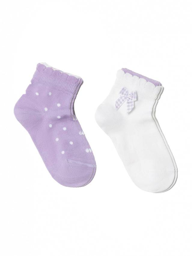 Шкарпетки дитячі TIP-TOP (2 пари) 7С-90СП, 7С-100СП, р. 12, 705 білий-бузковий - 1