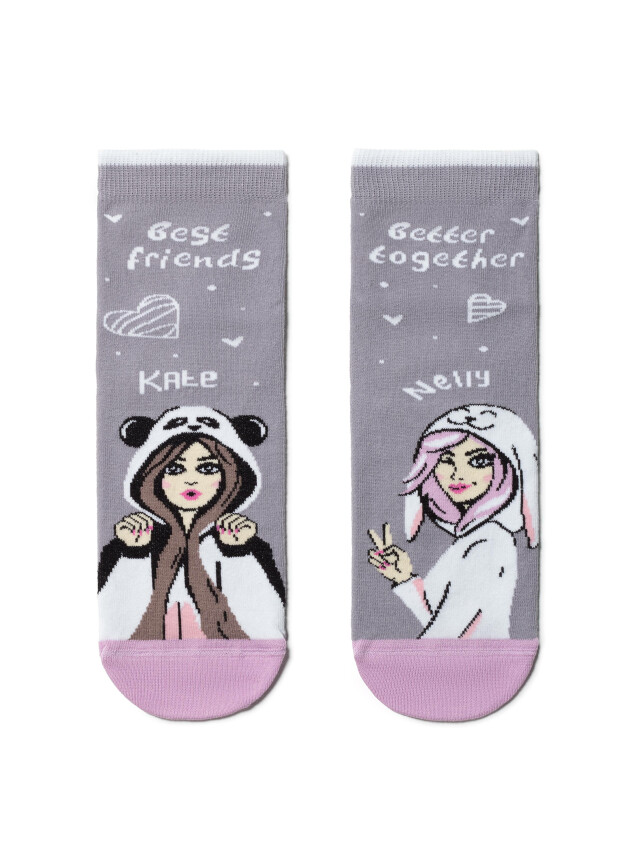 Шкарпетки жін. MS M0132S (короткі) р.36-40, 169 сірий - 1