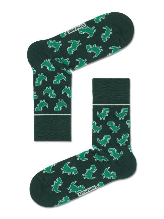 Всесезонные эластичные мужские Шкарпетки из хлопка, с двойной анатомической резинкой, однотонные, с вышивкой. - 1