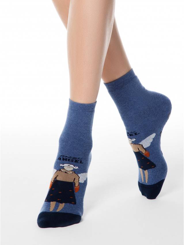 Шкарпетки жіночі бавовняні HAPPY (махрові, з антиковзаючим покриттям) 17С-44СП, р.38-39, 291 джинс - 1