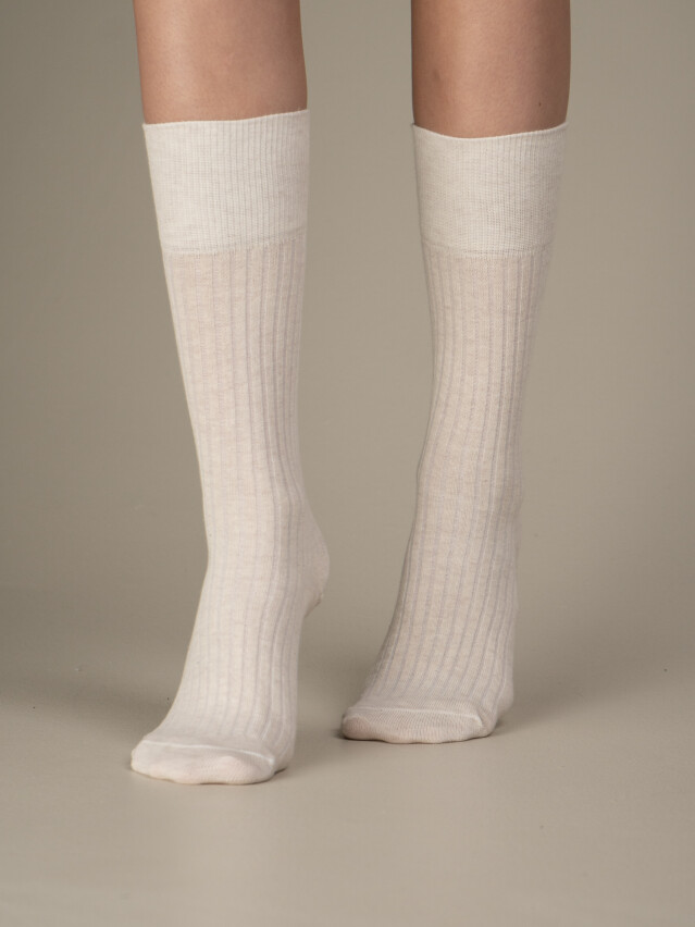 Шкарпетки жіночі M0107S (високі),р.36-40, 00 айворі - 2