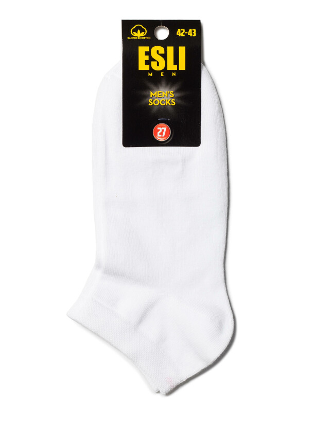 Шкарпетки чоловічі ESLI (короткі) 19С-146СПЕ, р.25, 000 білий - 2