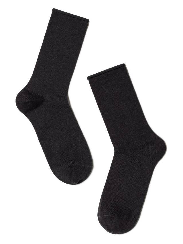 Комфортні жіночі шкарпетки з бавовняної меланжевої пряжі, без резинки, однотонні. - 2