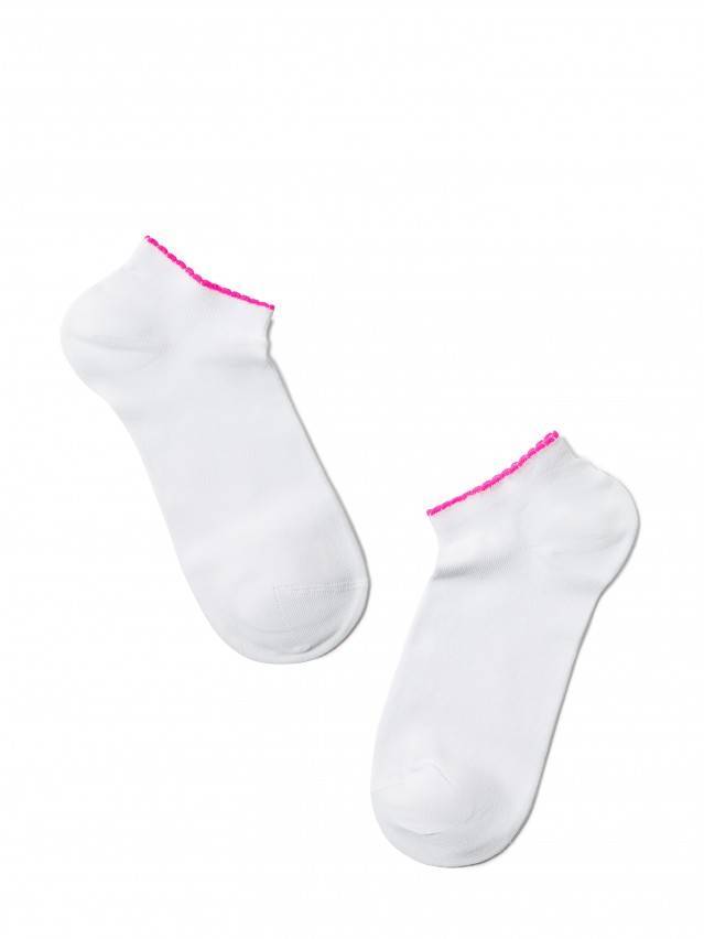 Шкарпетки жіночі бавовняні ACTIVE (короткі, з пікотом),р. 23, 041 білий - 2