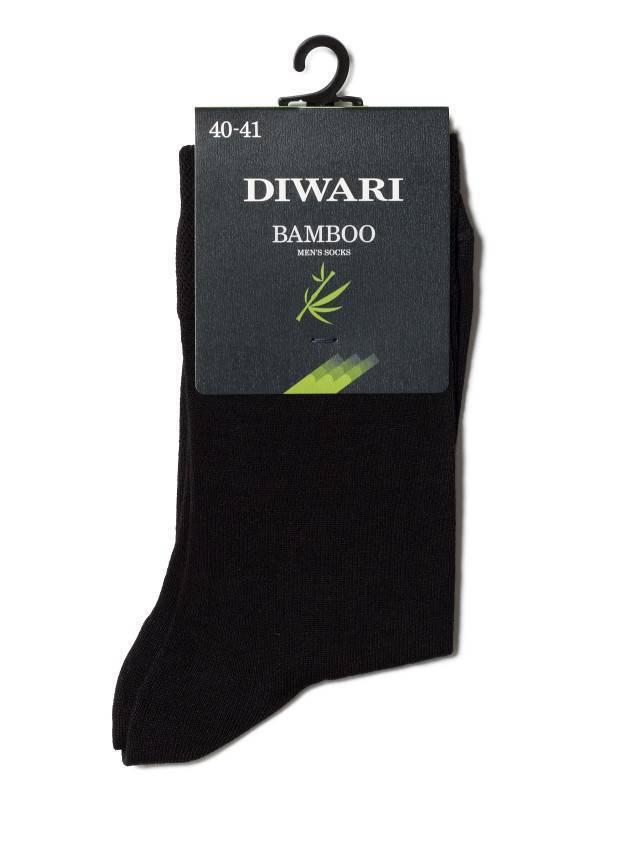 Шкарпетки чоловічі DiWaRi BAMBOO, р. 25, 000 чорний - 2