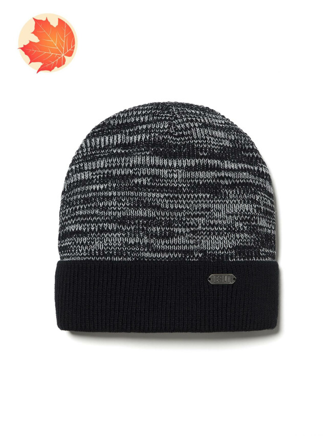 Шапка дитяча ESLI 18С-133СП, р.52-54, чорно-сірий - 1