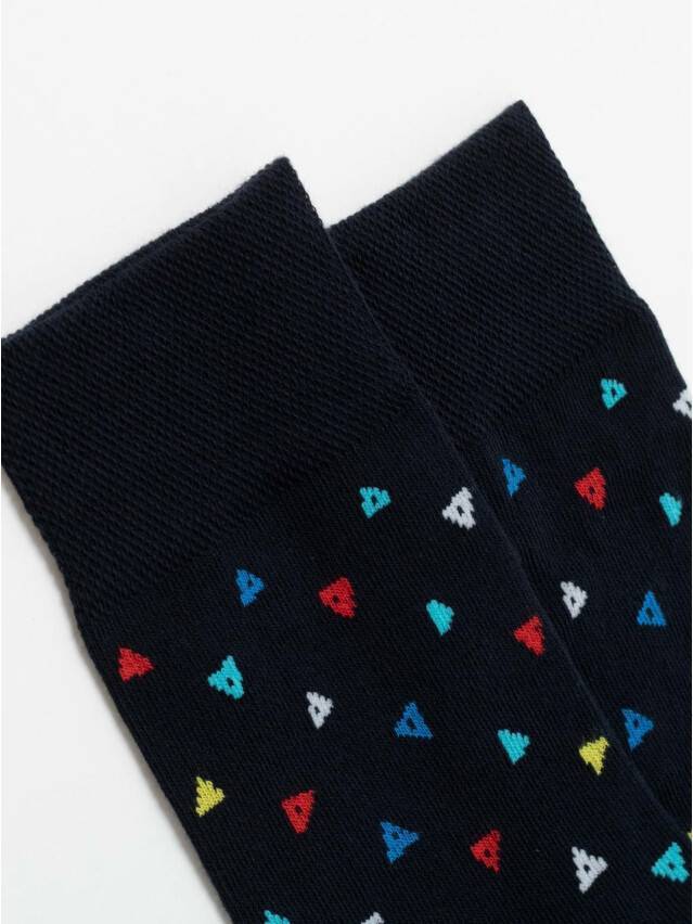 Всесезонные эластичные мужские Шкарпетки из хлопка, с двойной анатомической резинкой, однотонные, с вышивкой. - 2
