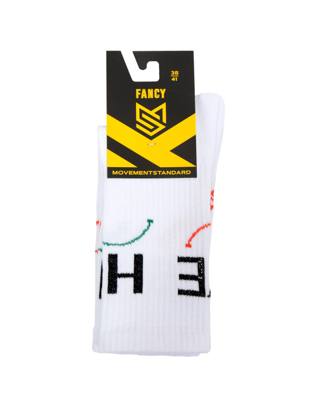 Шкарпетки MS M0301S Fancy, р.42-45, 21 білий 