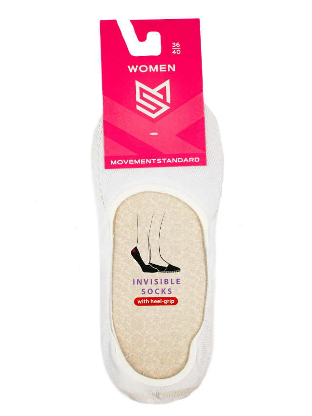 Шкарпетки жіночі MS M0108S (підслідники),р.36-40, 00 білий - 1