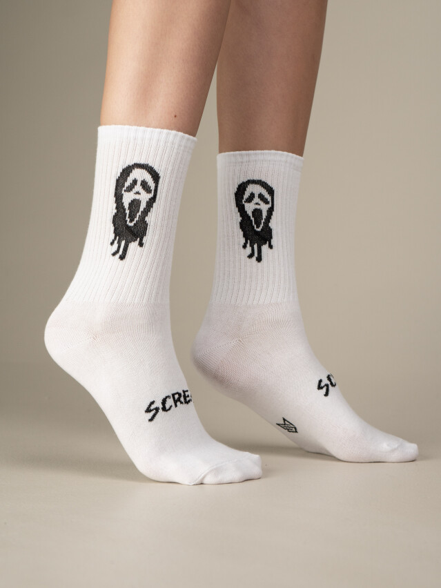 Шкарпетки M0303S Fancy (Scream) р.42-45, 42 білий - 3