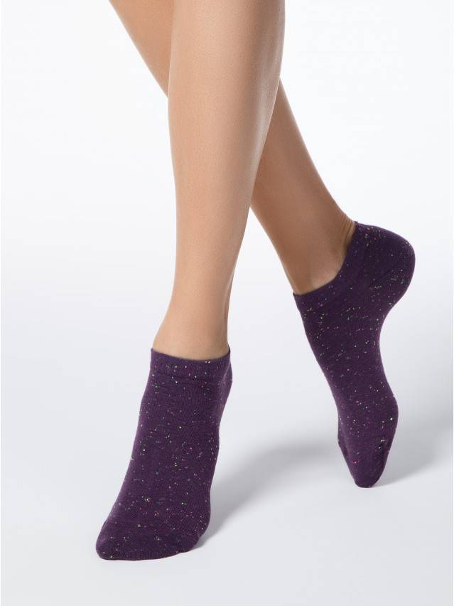 Шкарпетки жіночі бавовняні ACTIVE (ультракороткі, pixels) 16С-62СП, р. 23, 085 баклажан - 1