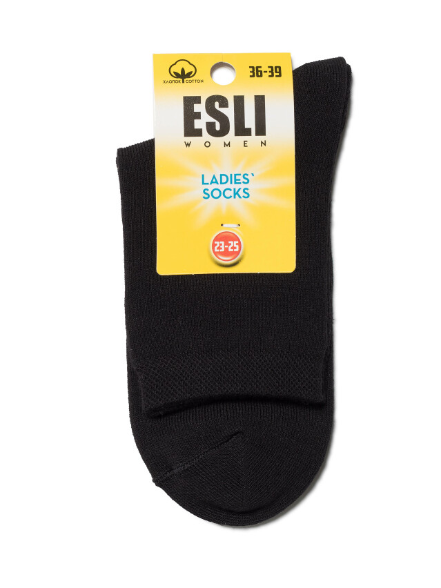 Шкарпетки жіночі бавовняні ESLI 19С-148СПЕ, р.36-39, 000 чорний - 3