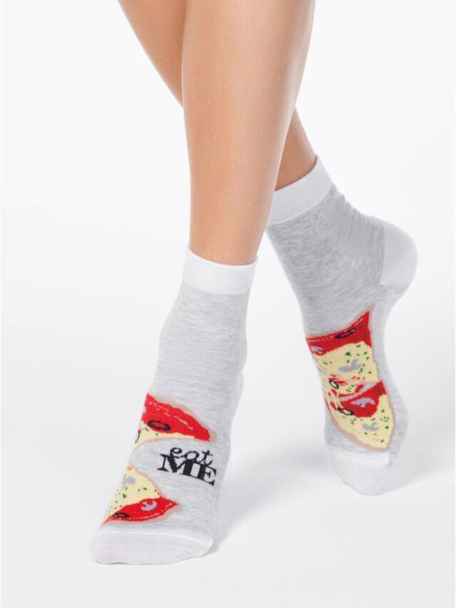 Шкарпетки жіночі бавовняні HAPPY 17С-21СП, р.36-37, 129 світло-сірий - 1
