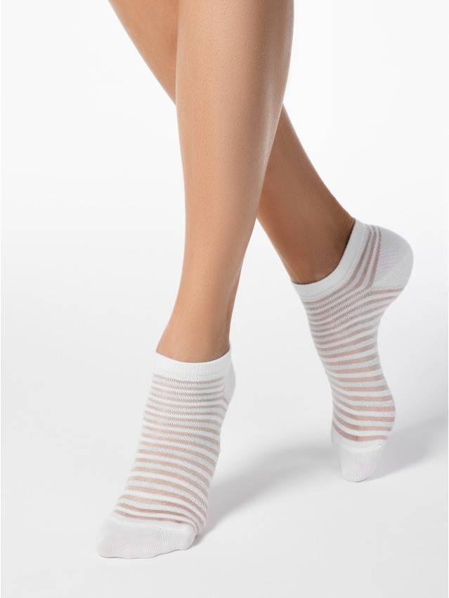 Шкарпетки жіночі бавовняні ACTIVE (короткі, люрекс) 17С-71СП, р.36-37, 123 білий - 1