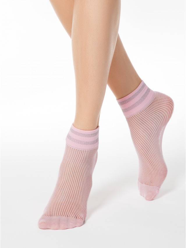 Шкарпетки жіночі FANTASY (короткі, люрекс) 17С-122СП, р.36-39, 132 light pink - 1