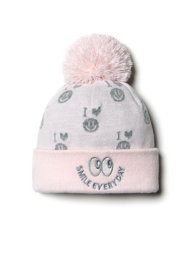 Шапка дитяча ESLI 18С-259СП, р.50-52, рожево-сірий - 1