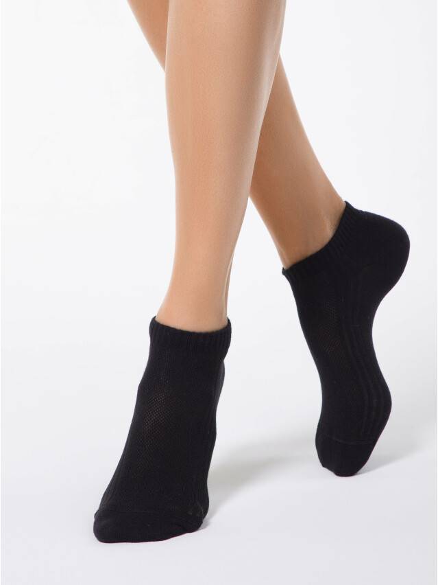 Шкарпетки жіночі бавовняні CLASSIC (короткі),р. 23, 016 чорний - 1
