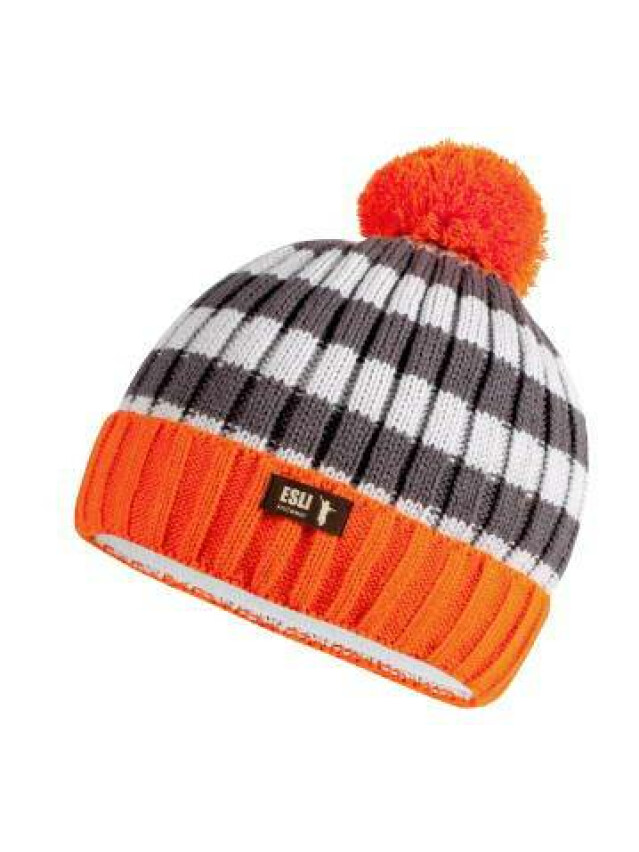Шапка дитяча ESLI 15С-12СП, р.54, сірий-оранжевий - 1
