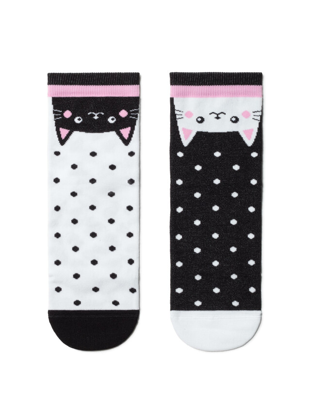 Шкарпетки жін. MS M0132S (короткі) р.36-40, 174 чорний-білий - 1