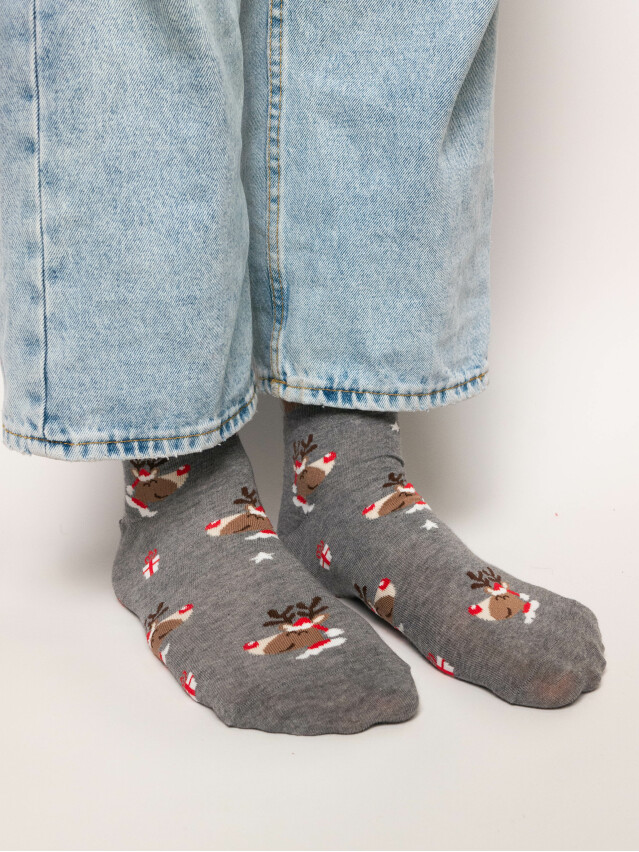 Шкарпетки жіночі 136 35-37 004 сірий-меланж - 1