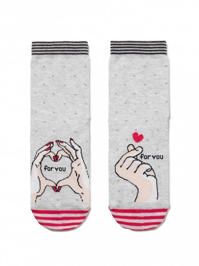 Шкарпетки жіночі бавовняні HAPPY 17С-21СП, р.36-37, 134 світло-сірий - 2