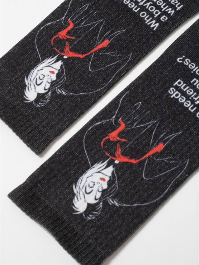 Шкарпетки жіночі бавовняні CE DISNEY (подовжені) 19С-236СПМ, р.23-25, 348 чорний - 2