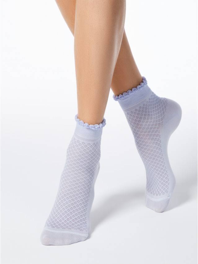 Шкарпетки жіночі бавовняні CLASSIC (тонкі, з пікотом) 15С-22СП, р. 23, 055 блідо-фіолетовий - 1