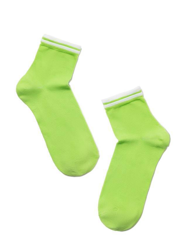 Шкарпетки жіночі бавовняні CLASSIC (декор. резинка),р. 23, 010 салатовий - 2