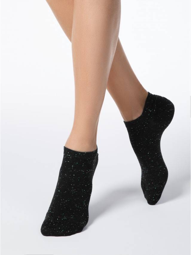 Шкарпетки жіночі бавовняні ACTIVE (ультракороткі, pixels) 16С-62СП, р. 23, 085 чорний - 1