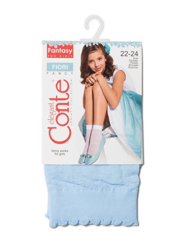 Шкарпетки для дівчаток, нарядні FIORI, р.18-20, light blue - 2