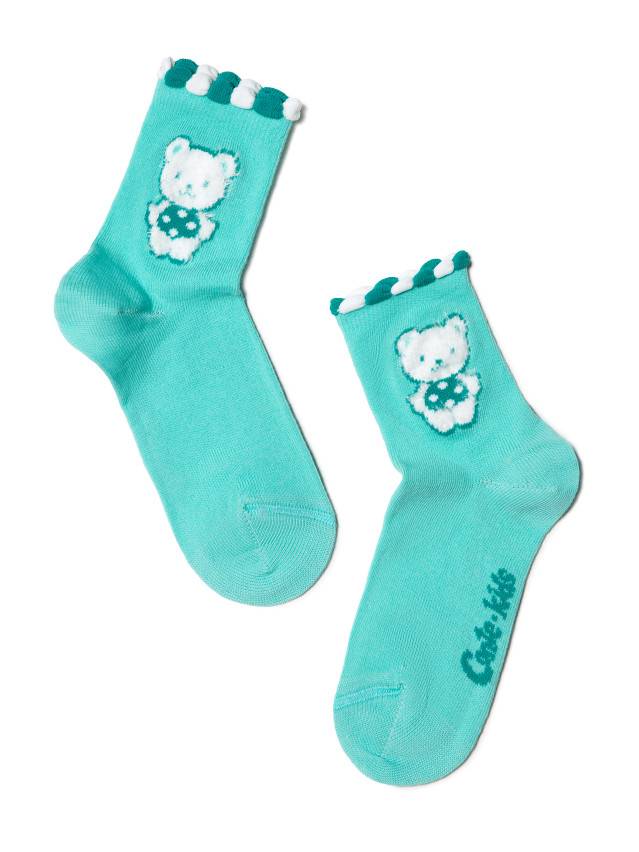 Дитячі шкарпетки з бавовни в комплекті з дитячими шпильками для волосся (2 шт.),малюнки на шкарпетках вив'язані об'ємною пухнастою - 2