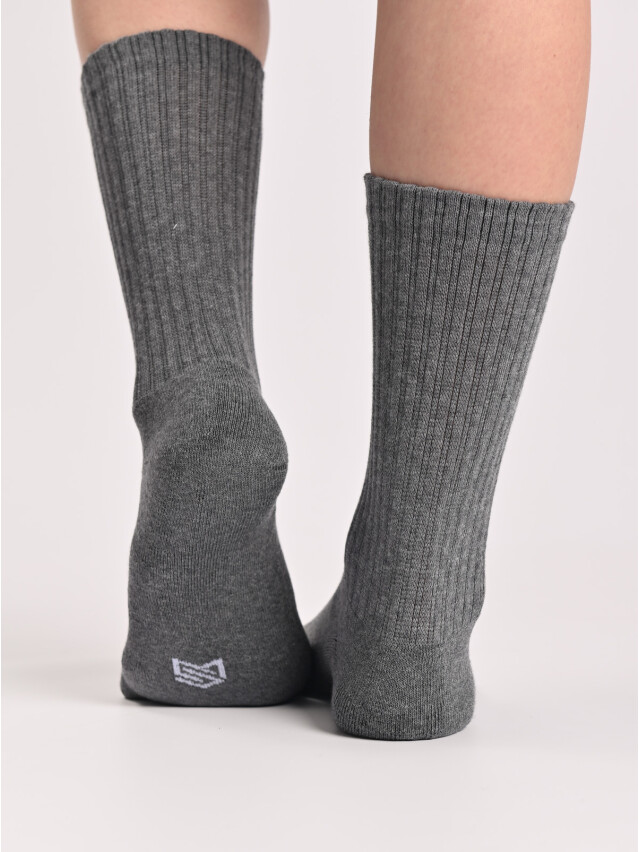 Шкарпетки жін. MS M0115S (високі, махр. стопа) р.36-38, 00 т.сірий меланж - 1