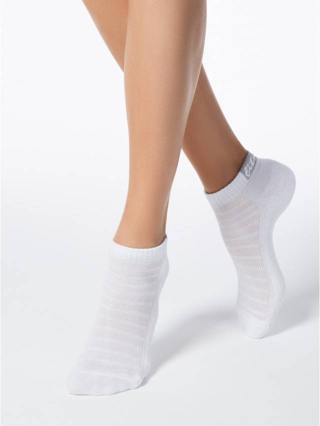 Шкарпетки жіночі бавовняні ACTIVE (короткі, махр. стопа) 16С-92СП, р. 23, 091 білий - 1