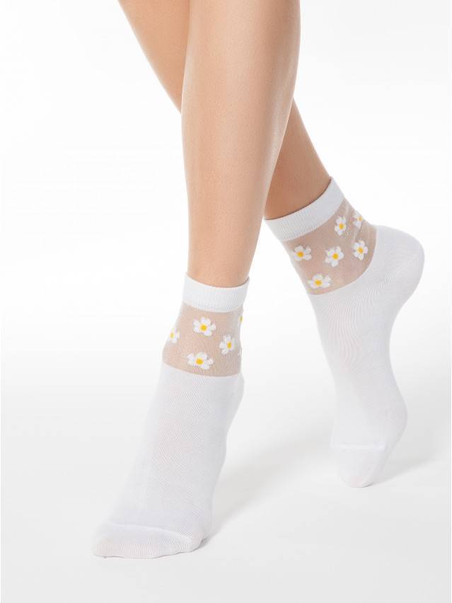 Шкарпетки жіночі бавовняні CLASSIC (rete) 16С-83СП, р. 23, 084 білий - 1