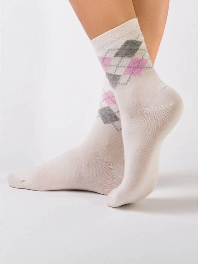 Шкарпетки жіночі бавовняні CLASSIC, р. 23, 043 молочний - 1