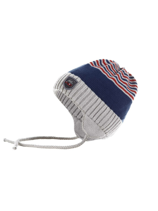 Шапка дитяча ESLI 17С-36СП, р.48-50, сірий-синій - 1
