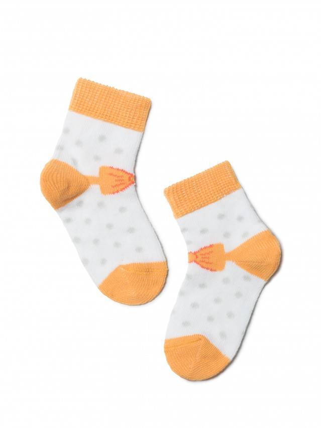 Шкарпетки дитячі TIP-TOP, р.10, 215 білий-оранжевий - 1
