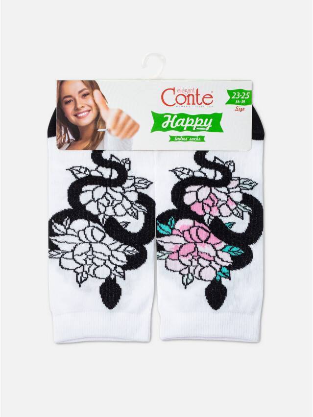 Шкарпетки жіночі бавовняні CE HAPPY 19С-114СП, р.36-39, 297 білий - 5