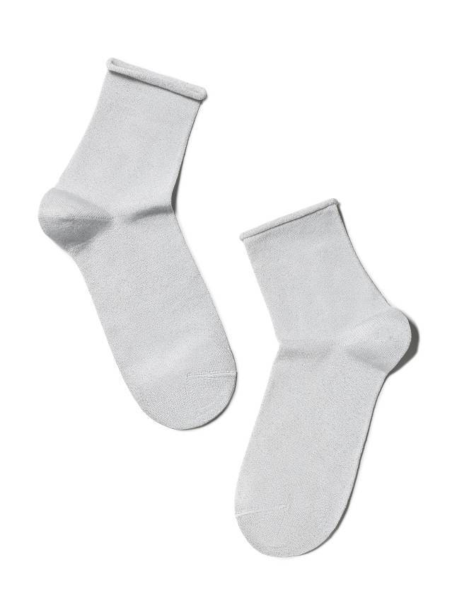 Фантазійні жіночі шкарпетки з віскози з люрексом, без резинки, однотонні. - 2