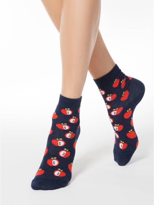 Класичні жіночі шкарпетки з бавовни, 2 пари, з малюнками, в подарунковій упаковці (коробочці). - 2