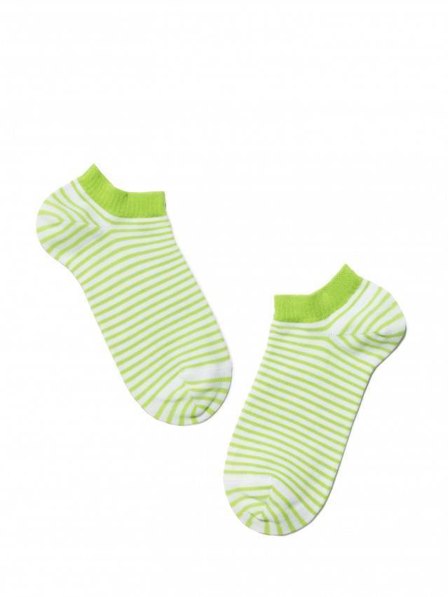 Шкарпетки жіночі бавовняні ACTIVE (ультракороткі) 15С-46СП, р. 23, 073 білий-салатовий - 2