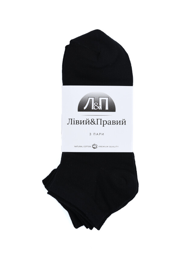 Набір шкарпеток чол. Л&П 221 /3 пари (короткі),р.40-41, 02 чорний - 2