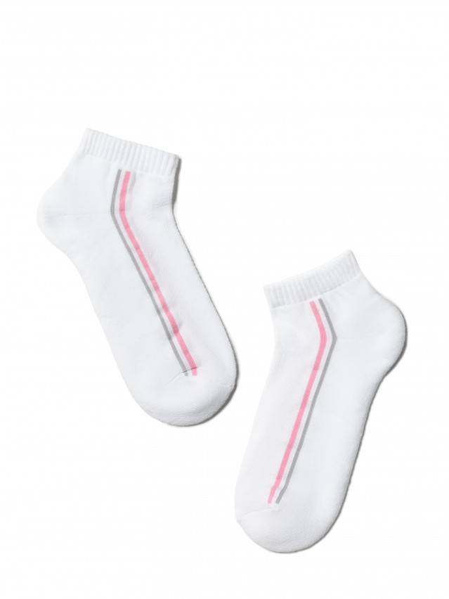 Шкарпетки жіночі бавовняні ACTIVE (короткі, махр. стопа),р. 23, 015 білий-св.-рожевий - 2