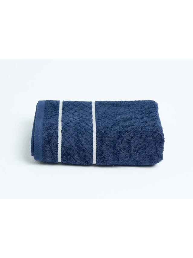 Рушник махровий TWL Soft 450 г/м2, 30*50 см, т.синій - 1