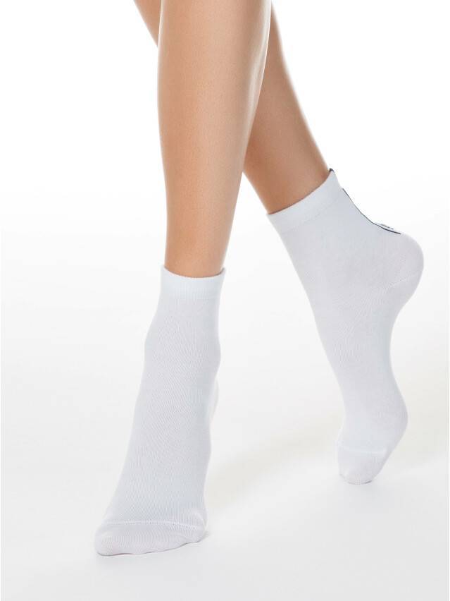 Класичні жіночі шкарпетки з бавовни, з малюнками. - 5